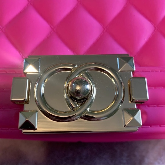 Summery Bubblegum Rubberized Shoulder Bag - Picture 3 of 10